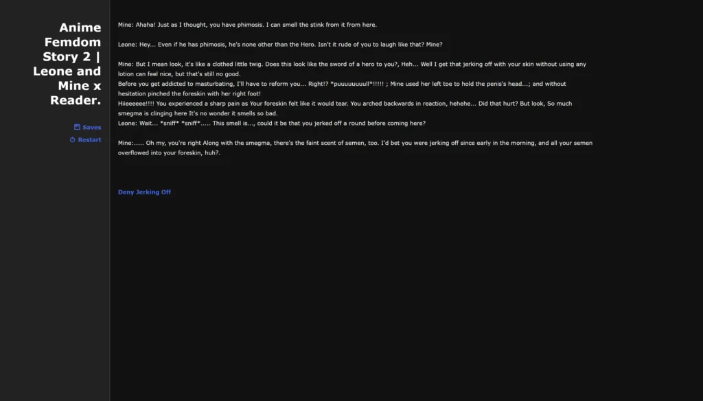 Anime Femdom Story 2 – Leone, Mine And The Reader screenshot 2 - free adult game